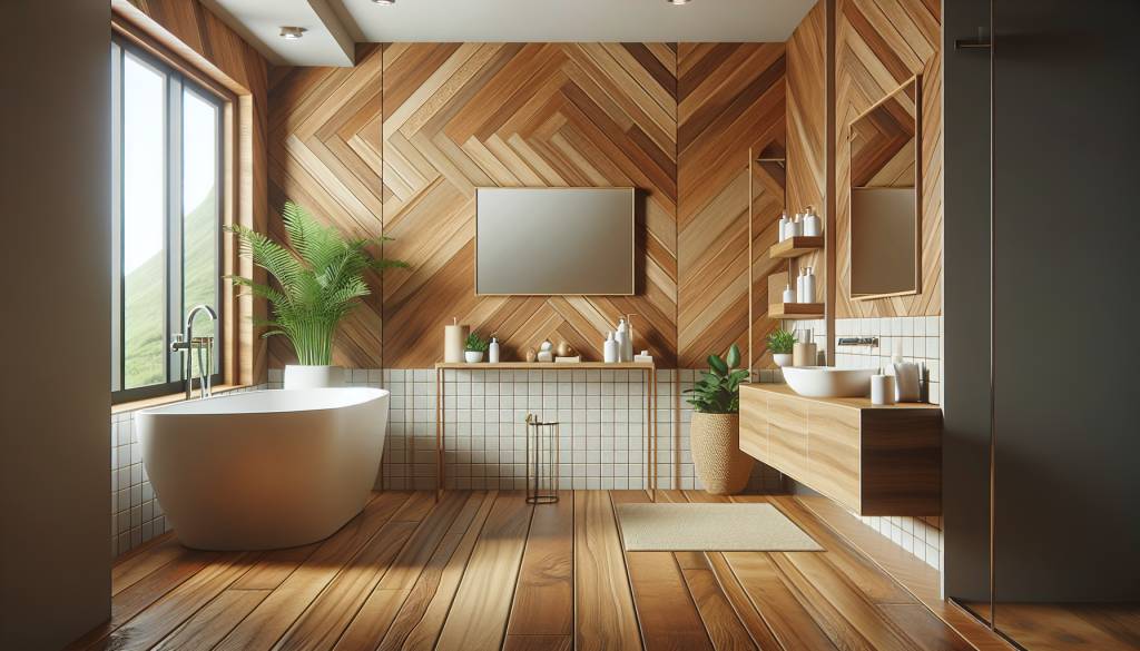 Salle de bain : carrelage effet bois pour un style naturel et chaleureux